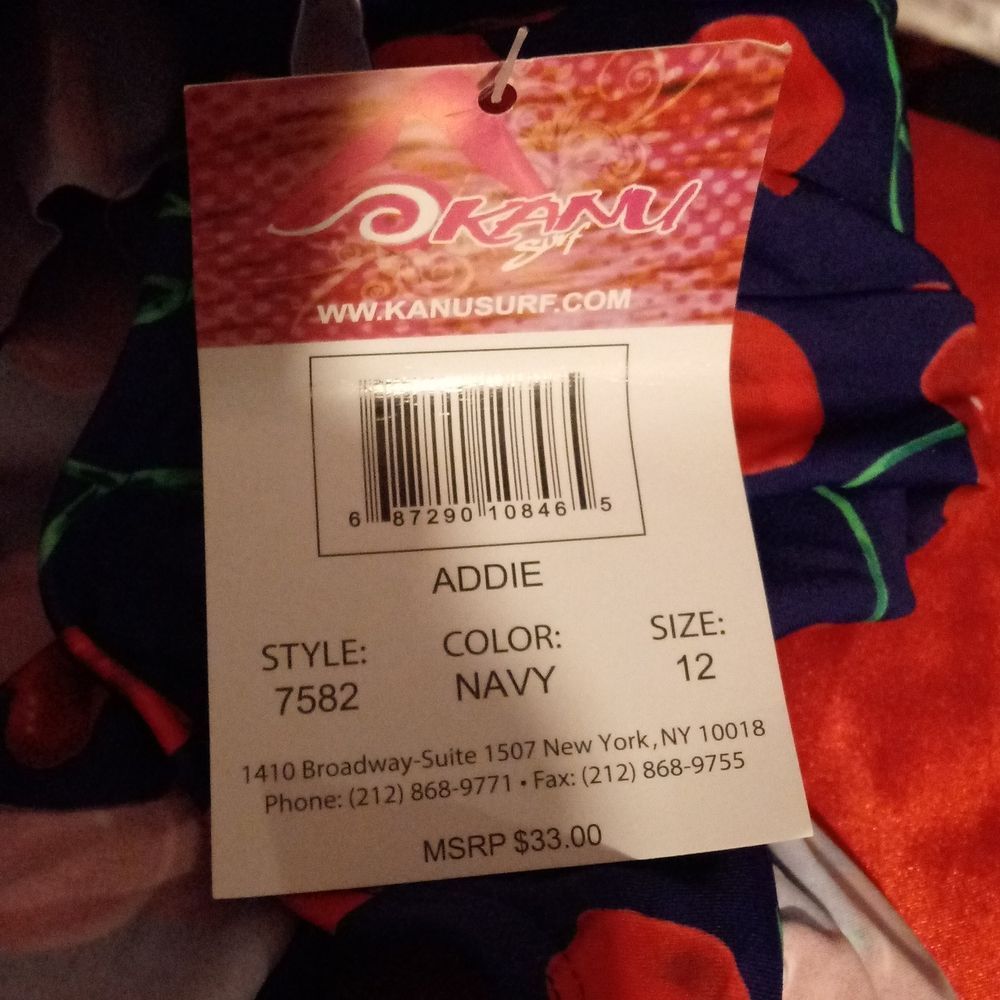 NWT KANU SURF ONE SHOULDER RUFFLE SWIM BATHING SUIT SIZE 10 - Picture 4 of 4